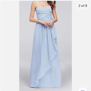 David’s bridal ice blue bridesmaid dress